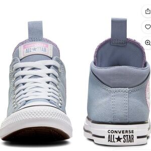Converse Mid-Top Sneakers - Blue and White